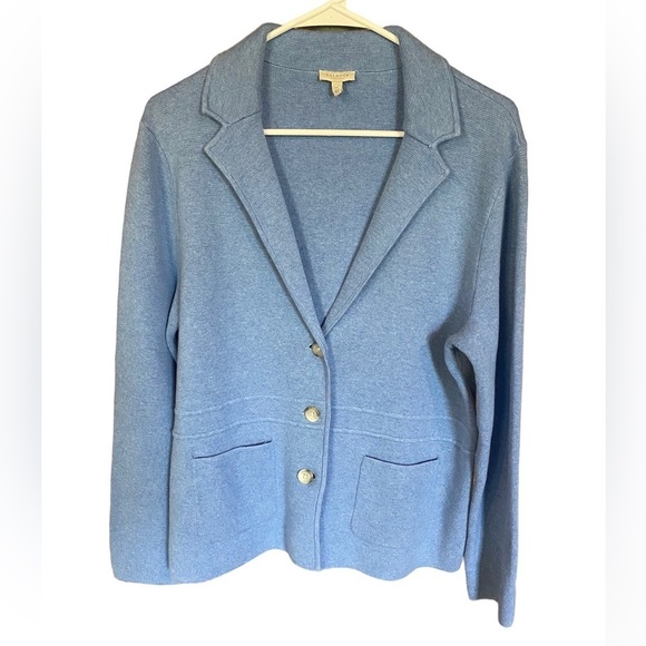 Talbots 100% Cotton Woman’s Sweater Jacket, Size LP - Picture 6 of 7